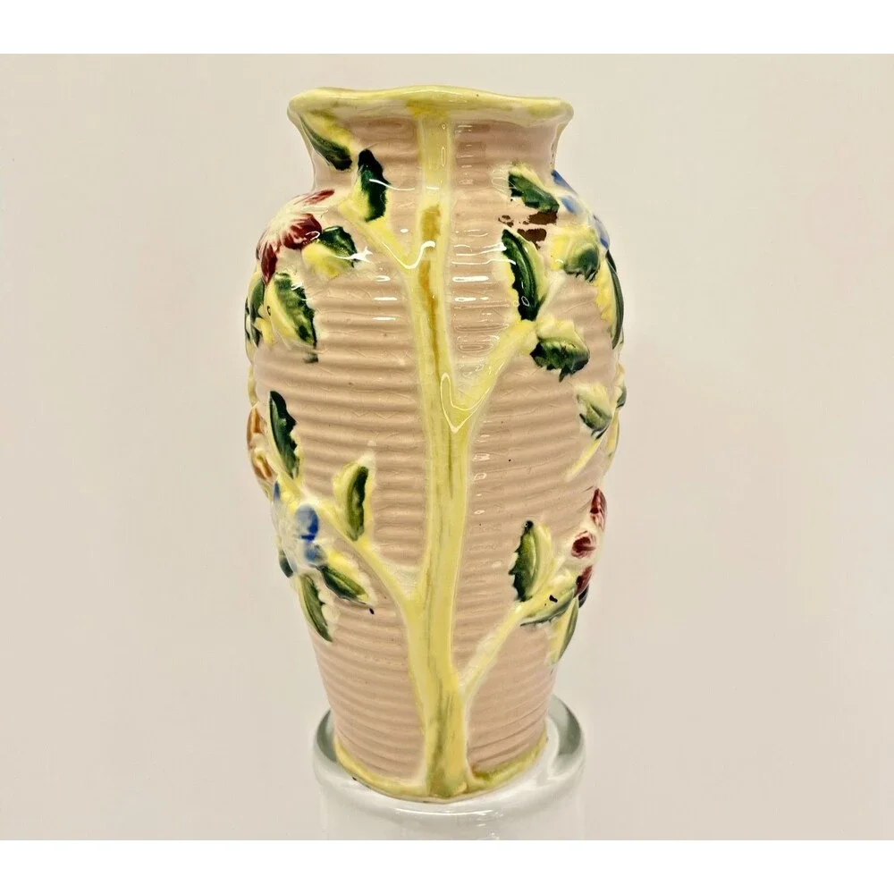 Midcentury Majolica Inspired Floral Vines 7